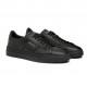 Sneakers SANTONI, black leather double buckle sneaker - MBGT21779NEORXWHN01