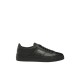 Sneakers SANTONI, black leather double buckle sneaker - MBGT21779NEORXWHN01