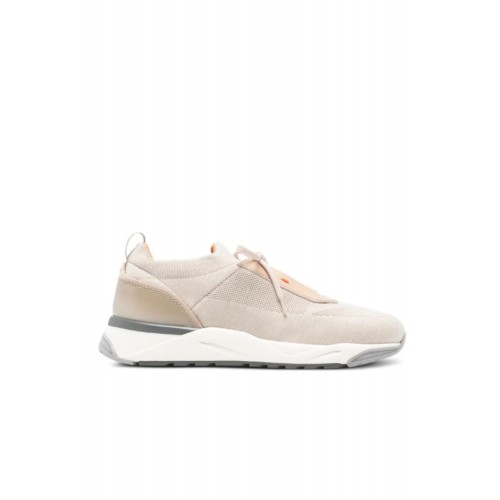 Sneakers SANTONI, Stretch Knit, Beige