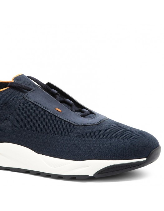Sneakers SANTONI, blue stretch knit sneaker - MBIO21601BINNHODU61