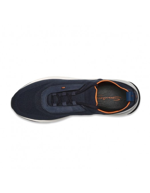 Sneakers SANTONI, blue stretch knit sneaker - MBIO21601BINNHODU61