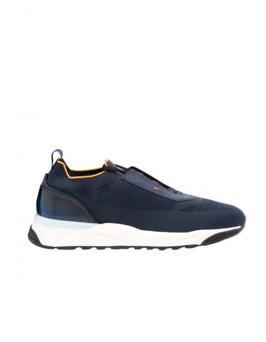 Sneakers SANTONI, blue stretch knit sneaker - MBIO21601BINNHODU61