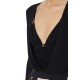 BLUZA ELISABETTA FRANCHI, Decolteu adanc, logo atasat, Negru - MD00156E2110 BLUZA ELISABETTA FRANCHI, Decolteu adanc, logo atasat, Negru - MD00156E2110