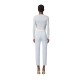 BLUZA ELISABETTA FRANCHI, Decolteu adanc, logo atasat, Bleu - MD00156E2EA7
