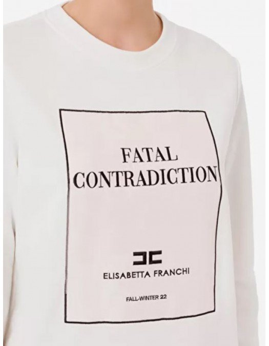 Bluza ELISABETTA FRANCHI, Fatal Contradiction, White - MD00726E2360