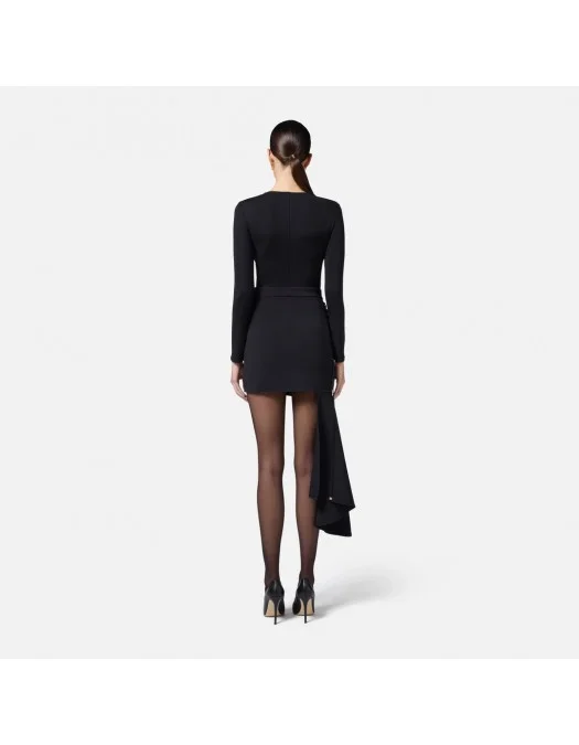 BLUZA ELISABETTA FRANCHI, Drape Design, Black - MD01252E2110 BLUZA ELISABETTA FRANCHI, Drape Design, Black - MD01252E2110