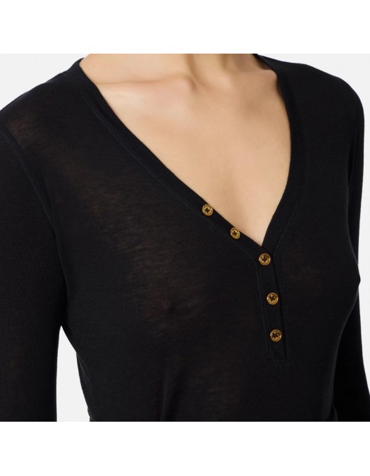 Bluza ELISABETTA FRANCHI, Jersey top with buttons - MD02962E2110