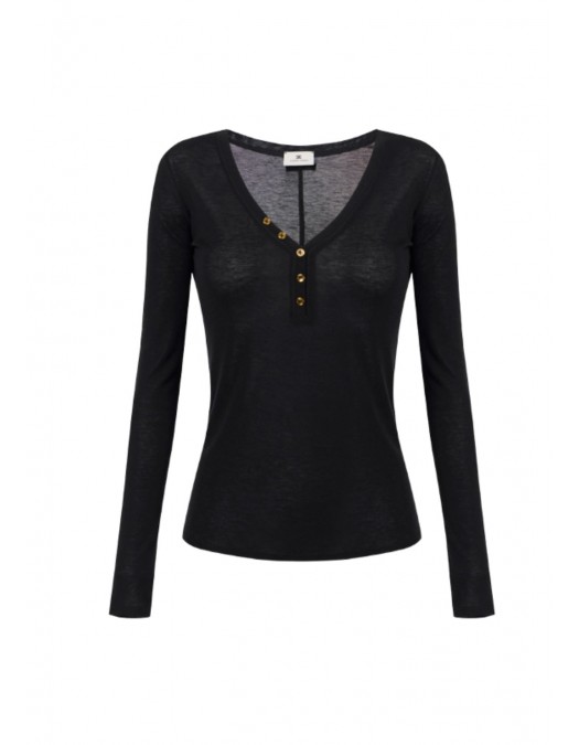 Bluza ELISABETTA FRANCHI, Jersey top with buttons - MD02962E2110
