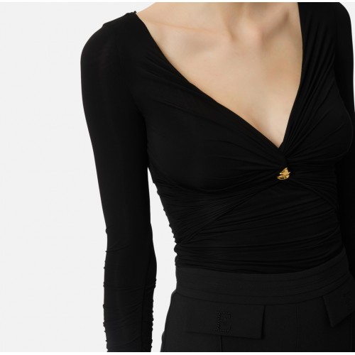 Bluza ELISABETTA FRANCHI, Jersey top with gold button