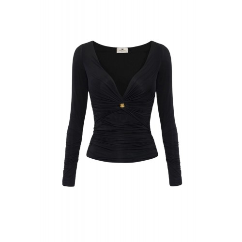 Bluza ELISABETTA FRANCHI, Jersey top with gold button