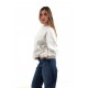 BLUZA ELISABETTA FRANCHI, Logo brodat, Alb - MD02D61E2360