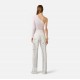 Top ELISABETTA FRANCHI, lightweight crêpe jersey fabric, Alb - MD03062E2360