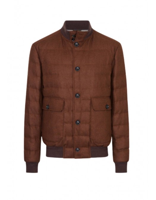 Jacheta STEFFANO RICCI, Wool and silk duvet Brown - MDJ5300030WK002T8004