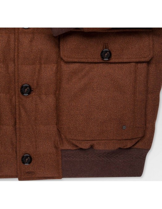 Jacheta STEFFANO RICCI, Wool and silk duvet Brown - MDJ5300030WK002T8004