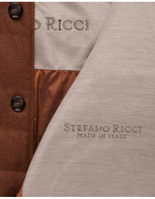 Jacheta STEFFANO RICCI, Wool and silk duvet Brown - MDJ5300030WK002T8004