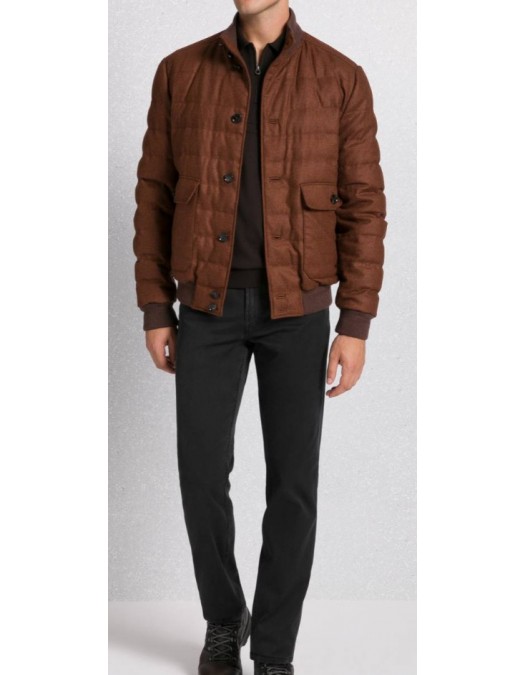 Jacheta STEFFANO RICCI, Wool and silk duvet Brown - MDJ5300030WK002T8004