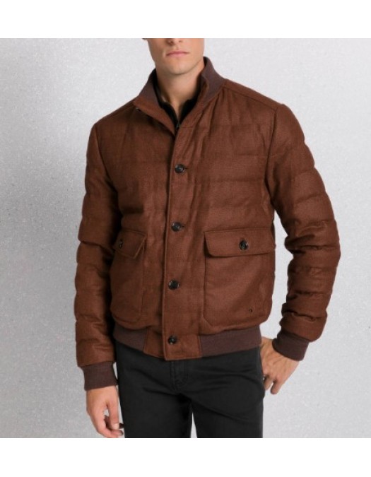 Jacheta STEFFANO RICCI, Wool and silk duvet Brown - MDJ5300030WK002T8004