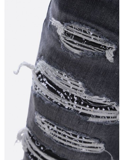 Jeans AMIRI, Bandana Thrasher Skinny Jeans, Negru - MDS061030