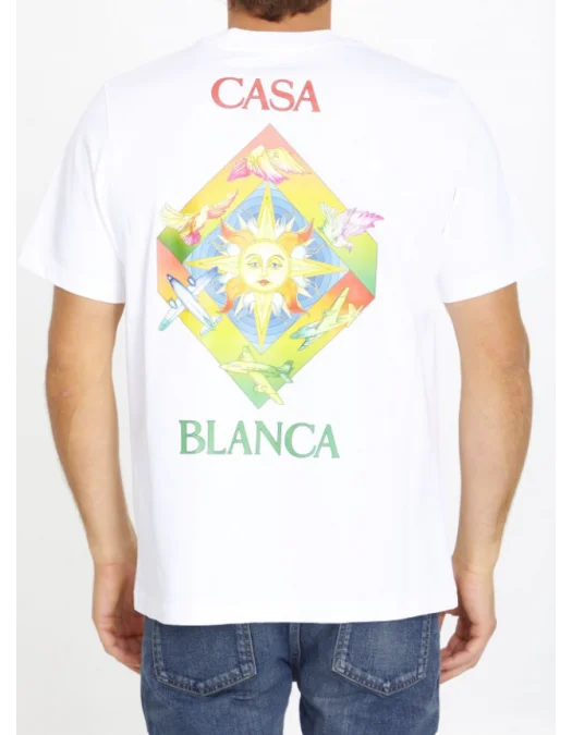 Tricou Casablanca, Les Elements Print, MF23JTS00140 - MF23JTS00140 Tricou Casablanca, Les Elements Print, MF23JTS00140 - MF23JTS00140