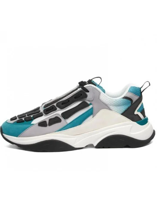 Sneakers AMIRI, Bone Runner, Blue Leather - MFS010432 - Capodopera12