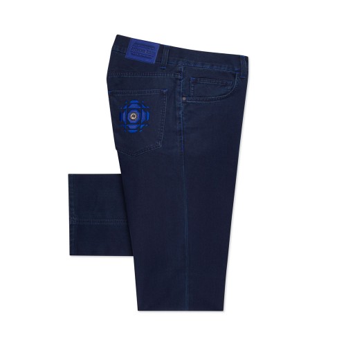 BLUGI STEFANO RICCI, Logo Insert, Blend Tapered, Dark Blue BLUGI STEFANO RICCI, Logo Insert, Blend Tapered, Dark Blue