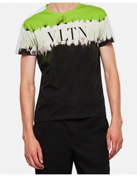 Tricou VALENTINO, VLTN frontal, Verde/negru - MG06Z6HCA6B