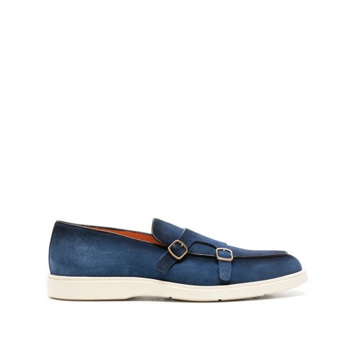 Loafers Santoni, Blue Slip-On Loafers Santoni, Blue Slip-On