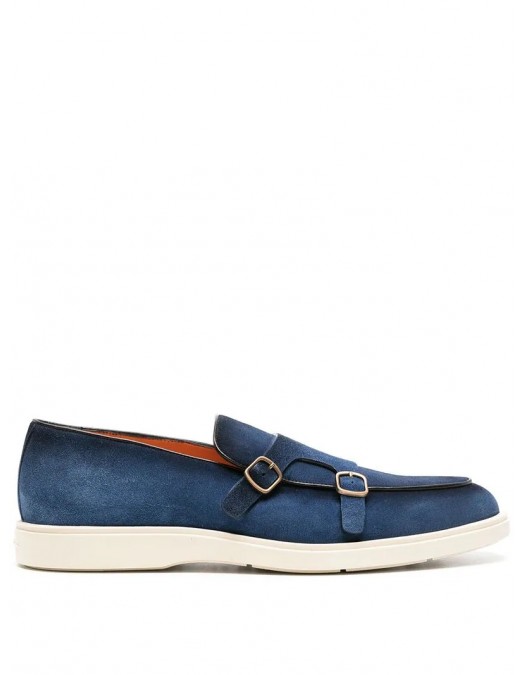 Pantofi Santoni, Blue Slip-On - MGDT17271TICBGEXU48