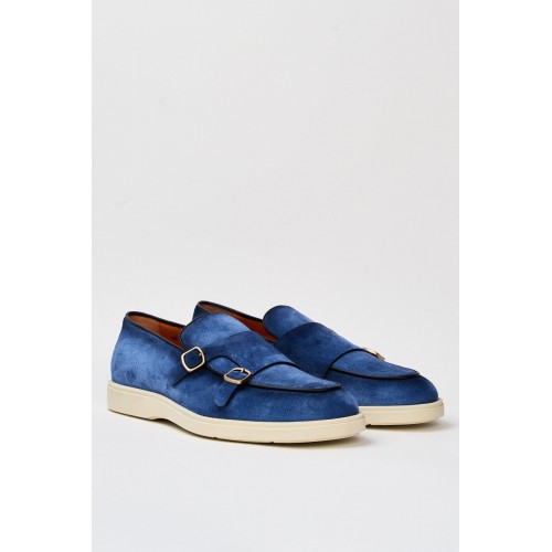 Loafers Santoni, Blue Slip-On