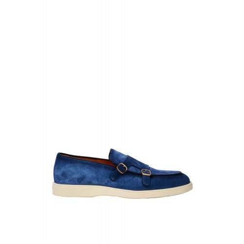 Loafers Santoni, Blue Slip-On