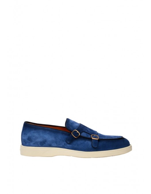 Loafers Santoni, Blue Slip-On - MGDT17271TICBGEXU48