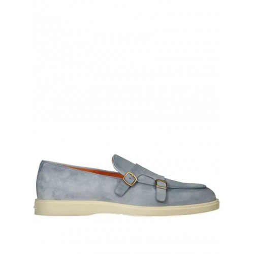 Loafers Santoni, Light Blue Loafers Santoni, Light Blue