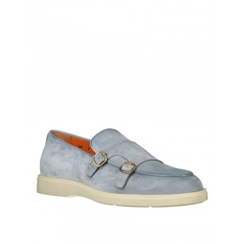 Loafers Santoni, Light Blue Loafers Santoni, Light Blue