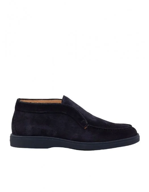 Ghete Santoni, Stitch Detail Suede Desert, Black - MGDT17823OOTEGE Ghete Santoni, Stitch Detail Suede Desert, Black - MGDT17823OOTEGE