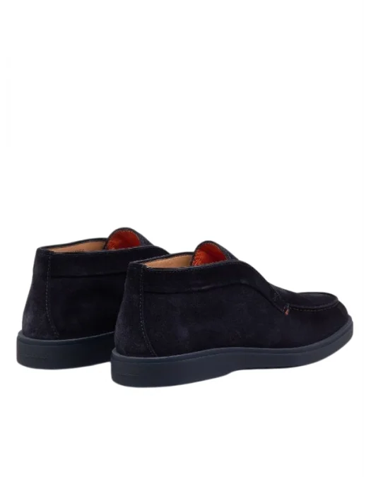 Ghete Santoni, Stitch Detail Suede Desert, Black - MGDT17823OOTEGE Ghete Santoni, Stitch Detail Suede Desert, Black - MGDT17823OOTEGE