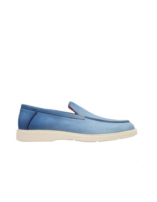 Loafers SANTONI, Blue, SLip-on - MGDT17824TICBGEGU74