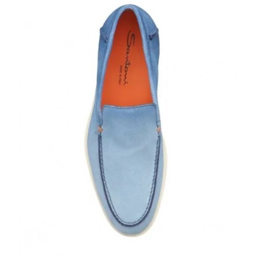 Loafers SANTONI, Blue, SLip-on