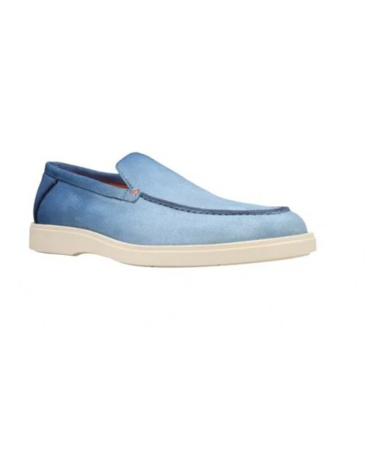 Loafers SANTONI, Blue, SLip-on - MGDT17824TICBGEGU74