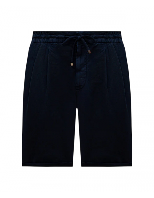 Pantaloni BRUNELLO CUCINELLI, Short Pants, Linen, Navy Blue - MH255U0020C2485 Pantaloni BRUNELLO CUCINELLI, Short Pants, Linen, Navy Blue - MH255U0020C2485