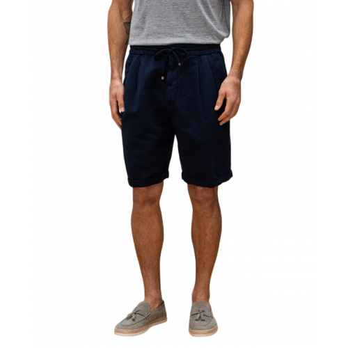 Pantaloni BRUNELLO CUCINELLI, Short Pants, Linen, Navy Blue Pantaloni BRUNELLO CUCINELLI, Short Pants, Linen, Navy Blue