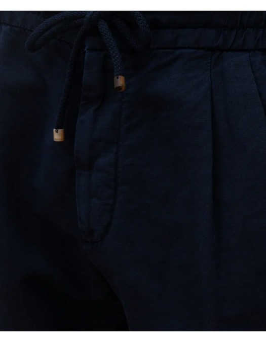 Pantaloni BRUNELLO CUCINELLI, Short Pants, Linen, Navy Blue - MH255U0020C2485 Pantaloni BRUNELLO CUCINELLI, Short Pants, Linen, Navy Blue - MH255U0020C2485