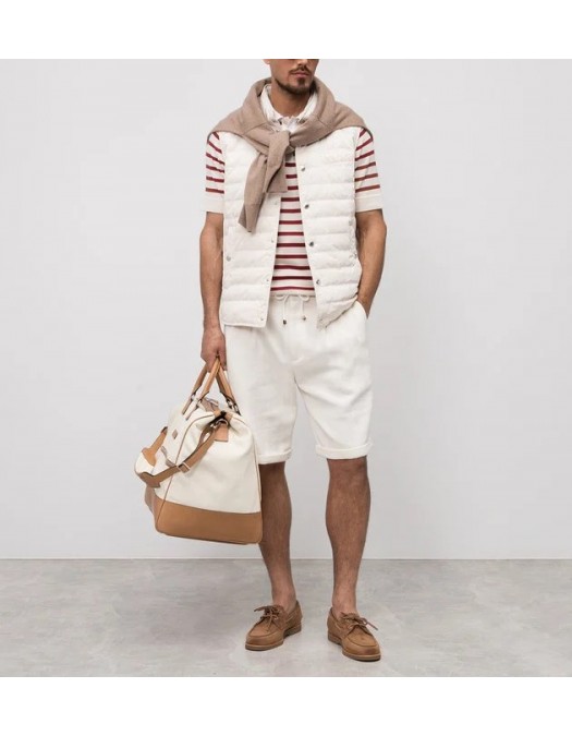 Pantaloni BRUNELLO CUCINELLI, Short Pants, Details, Simple, Beige - MH255U0020C2833 Pantaloni BRUNELLO CUCINELLI, Short Pants, Details, Simple, Beige - MH255U0020C2833