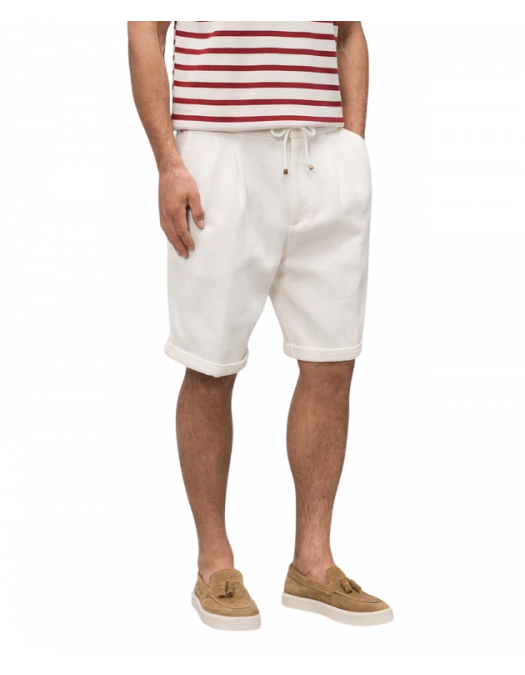 Pantaloni BRUNELLO CUCINELLI, Short Pants, Details, Simple, Beige - MH255U0020C2833 Pantaloni BRUNELLO CUCINELLI, Short Pants, Details, Simple, Beige - MH255U0020C2833