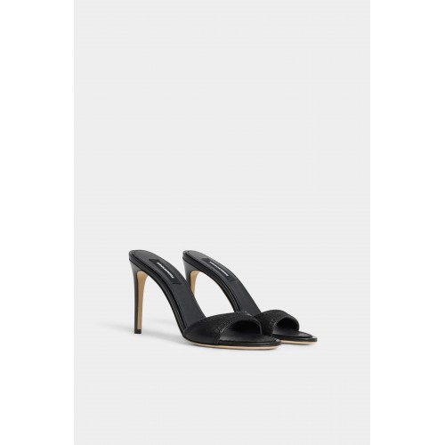 Sandale DSQUARED2, Twin Mule Sandals, Negru