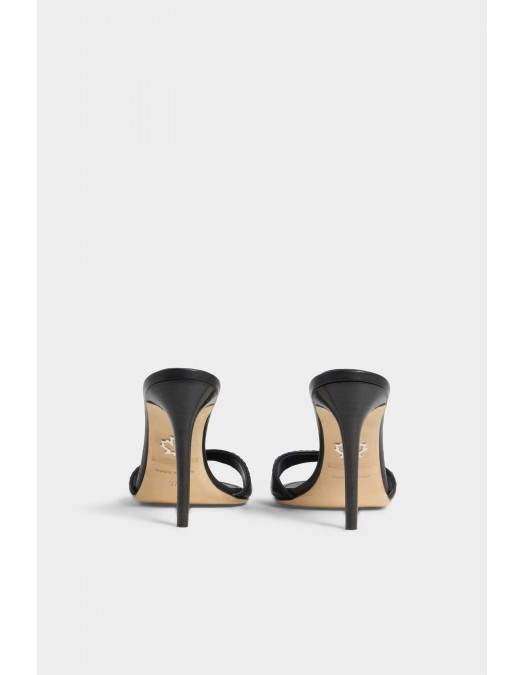 Sandale DSQUARED2, Twin Mule Sandals, Negru - MHW0048129000012124