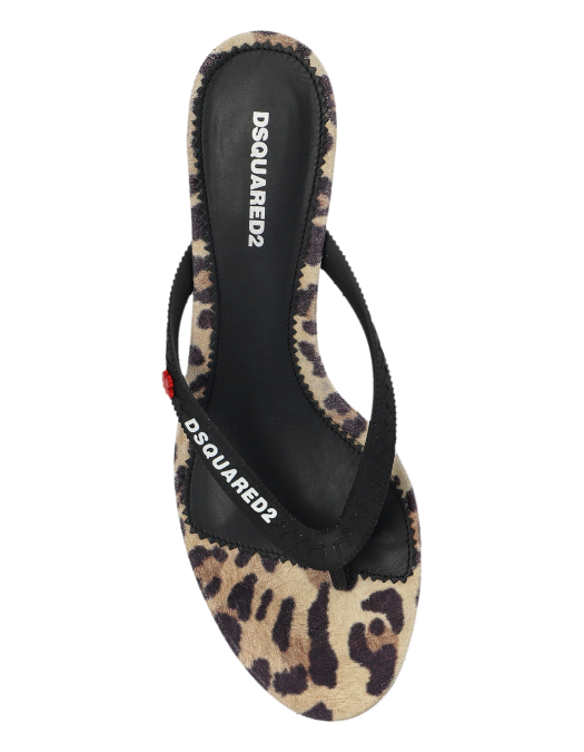 Sandale DSQUARED2, BLACK Heeled mules with logo - MHW004917200001M1461