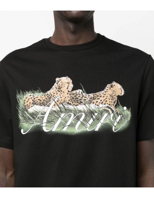 TRICOU AMIRI, Print Cheetah, Black - MJG001001