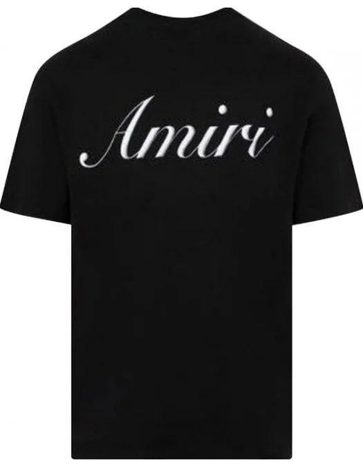 TRICOU AMIRI, Script Logo Tee Black - MJL005001