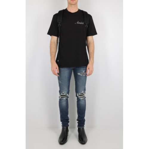 TRICOU AMIRI, Script Logo Tee Black