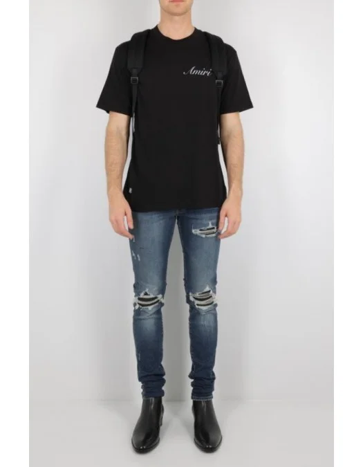 TRICOU AMIRI, Script Logo Tee Black - MJL005001